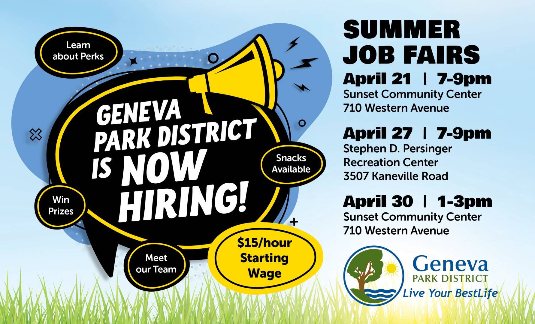 Geneva Park District Summer Job Fair