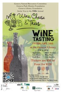 Wine Cheese Trees Poster 2024