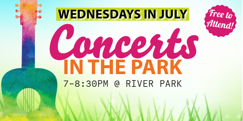 Concerts int he Park Wednesdays in July 2024