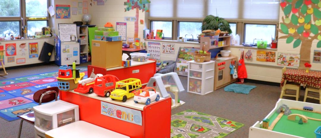 Preschool classroom with learning center