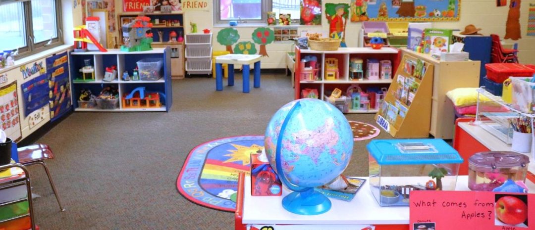 Preschool classroom with learning center