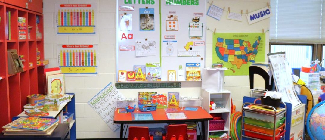 Preschool classroom with learning center