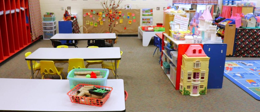 Preschool classroom with learning center