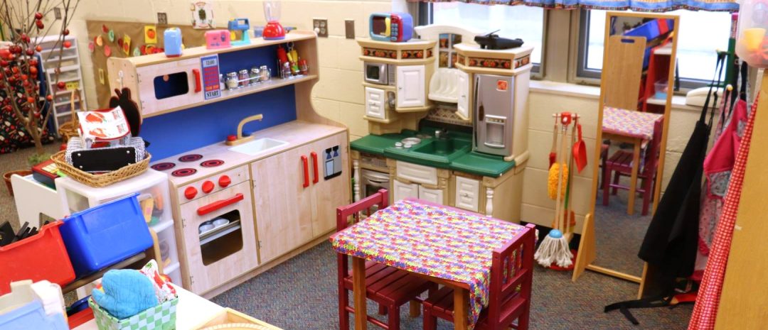 Preschool classroom with learning center