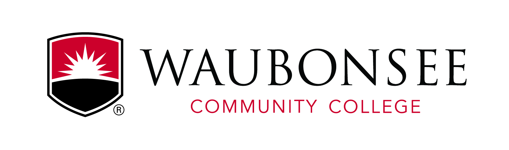 Waubonsee Community College logo with sunrise